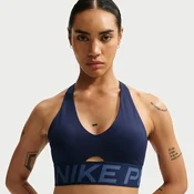 Nike Pro Sculpt Womens Medium-Support Padded Sports Bra - Blue - Polyester/Elastane