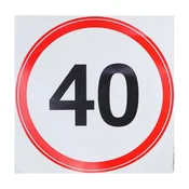 shumee Nalepka z omejitvijo hitrosti 40 km/h