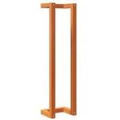 Vidaxl Stojalo za brisače voščeno rjavo 23x18x90 cm trdna borovina