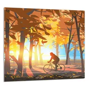 shumee STEKLENA PLOŠČA ZA KUHINJO 65x60 Forest