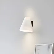 Stenska svetilka Lucande Timido, bela/črna, steklo, višina 16,5 cm - Hodnik - bela, črna