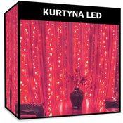 shumee Icicle 100 LED rdeča svetlobna zavesa s priključno vtičnico, vremensko odporna, zunanja IP44