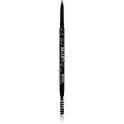 L.A. Girl Cosmetics Shady Slim samodejni svinčnik za obrvi s krtačko odtenek Black 0.08 g