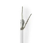 Nedis Koaksialni kabel na Bobin | RG58C/U | 50 ohmov | Dvojno zaščiten | ECA | 50,0 m | Koaksialni | PVC | Bela | Darilna škatla