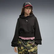 PUMA Essentials Cropped Balloon Sleeve Hoodie Women, Clothing, Black, L