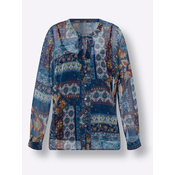 heine Bluza modra/marine/konjak/bela