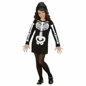 Kostum Svetleča skeletna deklica - velikost 128 cm