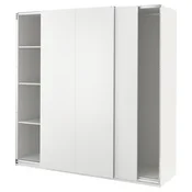 PAX/HASVIK Garderobna omara, bela/bela, 200x66x201 cm