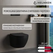 shumee Stenska straniščna školjka z mehkim zapiranjem duraplastnega sedeža Helmken 35103001B (mat črna)