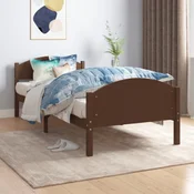 Okvir za krevet od masivne borovine tamnosmedi 100 x 200 cm