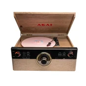 Akai Gramofon ATT-300CC 2x9 W RMS Bluetooth 5.0 CD kaseta FM USB les