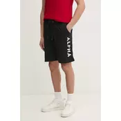 ALPHA INDUSTRIES Hlače  črna / bela