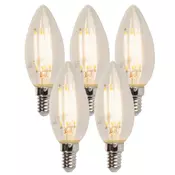 Set 5 E14 zatemnljivih LED svečastih žarnic B35 5W 380lm 2700K