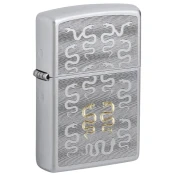 Zippo 46810 vžigalnik Snake Pattern, Satin Chrome