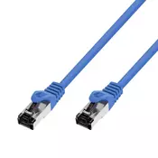 Extralink Kat.8.1 S/FTP 1m 40G Plava | Patchcord LAN | Baker Kabl za mrežu UTP