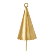 Božični okrasek ferm LIVING Cone Bell 12 cm 2-pack rumena barva