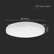 V-TAC LED plafonjera 24W 3000K 2500lm IP44 bela