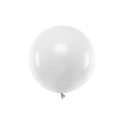 shumee Velik lateks balon, bel, pastelno čisto bela, 60 cm, 1 kos.
