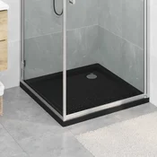 vidaXL Pladenj za tuširanje s pikicami 80 x 80 x 4 cm ABS Črna