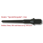 Konice za pikado puščice Special Keypoint 6mm navoj 100 kosov, črne