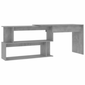 MAISON CHIC Kotna Pisalna miza - pisarniška miza - Računalniška miza betonsko siva 200x50x76 cm iverna plošča, (21785134)