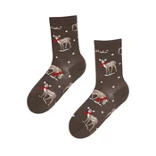 Sokisahtel Nogavice BAMBY merino wool socks rjava