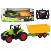 slomart Traktor na daljinsko vodenje RC s prikolico 1:16, zelena