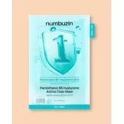 Numbuzin Vpojna maska za obraz No.1 Pantothenic B5 Hyaluronic Active Clear Mask - 26 ml * 5 kos