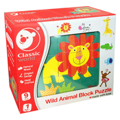 CLASSIC WORLD Blok puzzle divlje životinje 3545