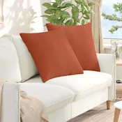 Jastucici za sofu 2 pcs Crvena narancasta 80 x 80 cm