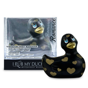 My Duckie Romance 2.0 - račji vodoodporni klitorisni vibrator (črno-zlati)