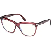 Tom Ford Ženski okvir za dioptrijske naocare Blue Block 0FT6064-B 7156, Bordo