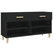 Vidaxl Omarica za čevlje črna 102x35x55 cm inženirski les