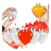 shumee 20x stekleničk v obliki srca 300 ml za sok, alkohol, darilo, sladkarije, dekorativna steklenica