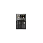 Nitecore SC4 polnilec baterij, AC/DC, črn