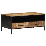 vidaXL kavna miza 90x50x40 cm trden les rustikalni mango