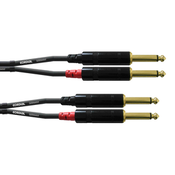 Cordial CFU 1,5 PP Unbalanced Twin kabel, črn, 1,5m