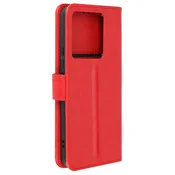 AVIZAR Torbica s preklopom za Xiaomi Redmi Note 13 Pro 5G Portfolio podpore za videoposnetke, Rdeča, (5000014706)