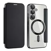 Etui SmartMag Book z Magsafe tehnologijo in RFID denarnico za Samsung Galaxy A37 - black