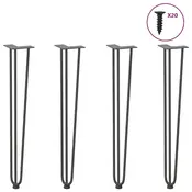 Vidaxl vidaXL Noge za mizo v obliki las, 4 kosi, antracit, 72 cm, masivno jeklo