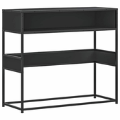 konzolni stol crni 90x35x80 cm konstruirano drvo
