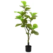 Vidaxl Umetno drevo fikus 30 listov 125 cm zelena