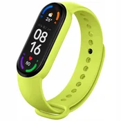OEM Silikonski pasek za XIAOMI Mi Band 5/6/7, zelen (05)