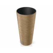Prosperplast Prevleka za cvetlični lonec FURU SLIM ECO WOOD 2v1 plastika d25x48cm