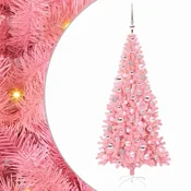 Vidaxl Božično drevo med 300 LED z stojalom Roza 180 cm PVC