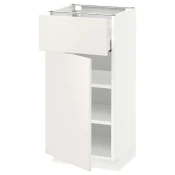 METOD / MAXIMERA Podni element s fiokom/vratima, bela/Veddinge bela, 40x37 cm