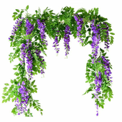 Cool Mango Umetna cvetlična trta z svilenim bršljanom, za zunanjo in notranjo uporabo, viseča rastlina, 180 cm - Flowervines