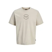 JACK & JONES Majica Destination rumena / greige / črna