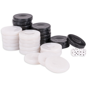 Backgammon figurice Modiano - Bijele i crne