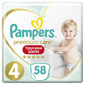 Pampers Premium Care Pants hlace pelene, vel. 4, 58 pelena